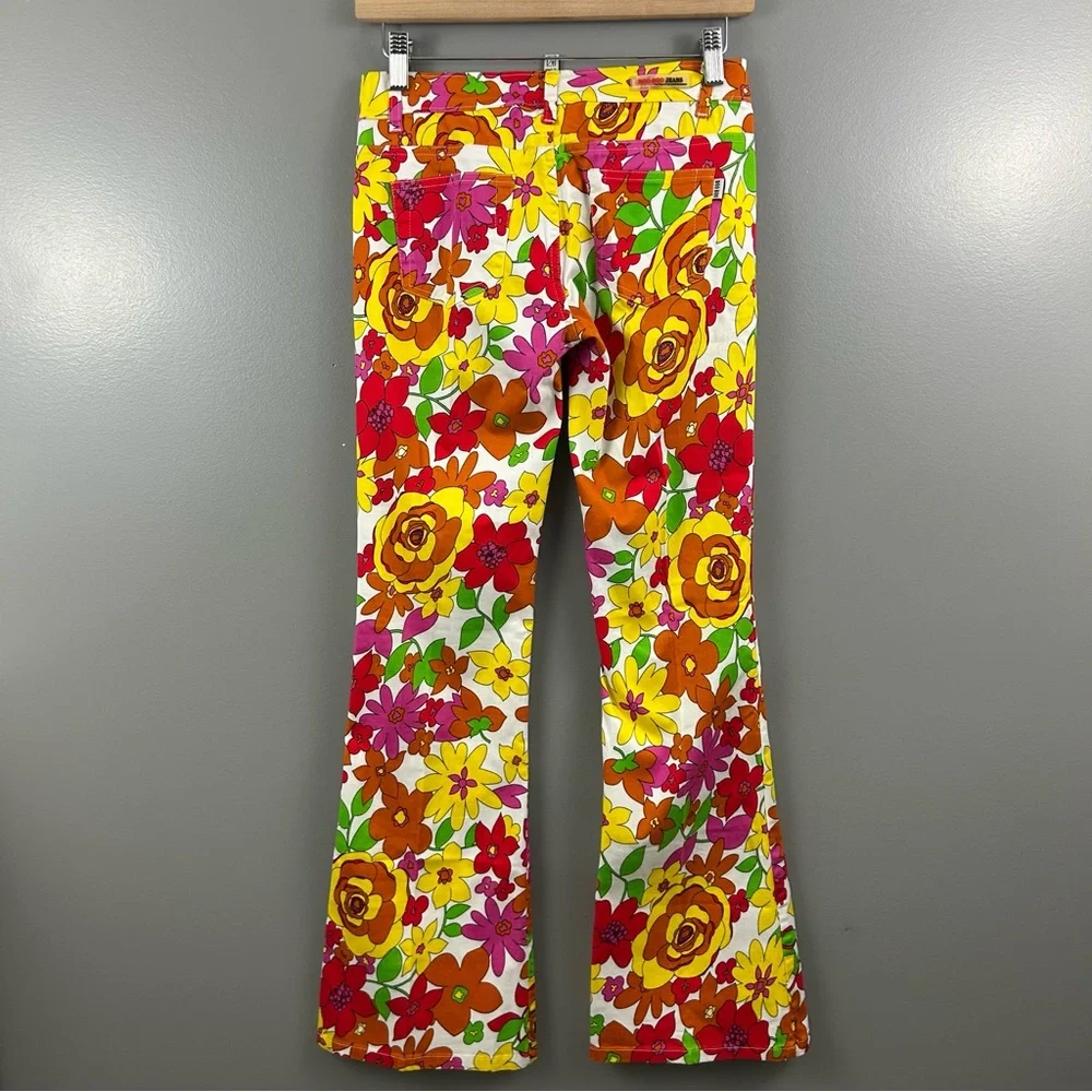 NWOT Boo Boo Jeans Floral Flare Jeans Size 7/8 - Picture 5 of 9